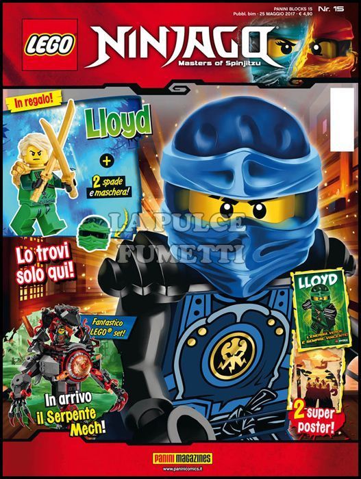 PANINI BLOCKS #    15 - LEGO NINJAGO 15 + ACTION FIGURE LLOYD